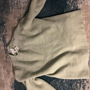 Elegant Sage Green Turtleneck Sweater